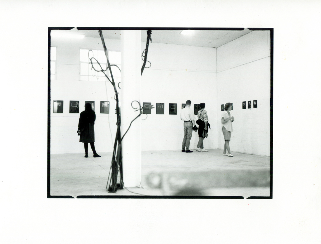 Occlusion exhibition curated by The Observatory Collective, Lehan Ramsay, Robyn Gray, Anna Zsoldos, Jay Younger at That Contemporary Art Space, November 1986 PHOTO: Attributed to Anna Zsoldos and Lehan Ramsay 1986