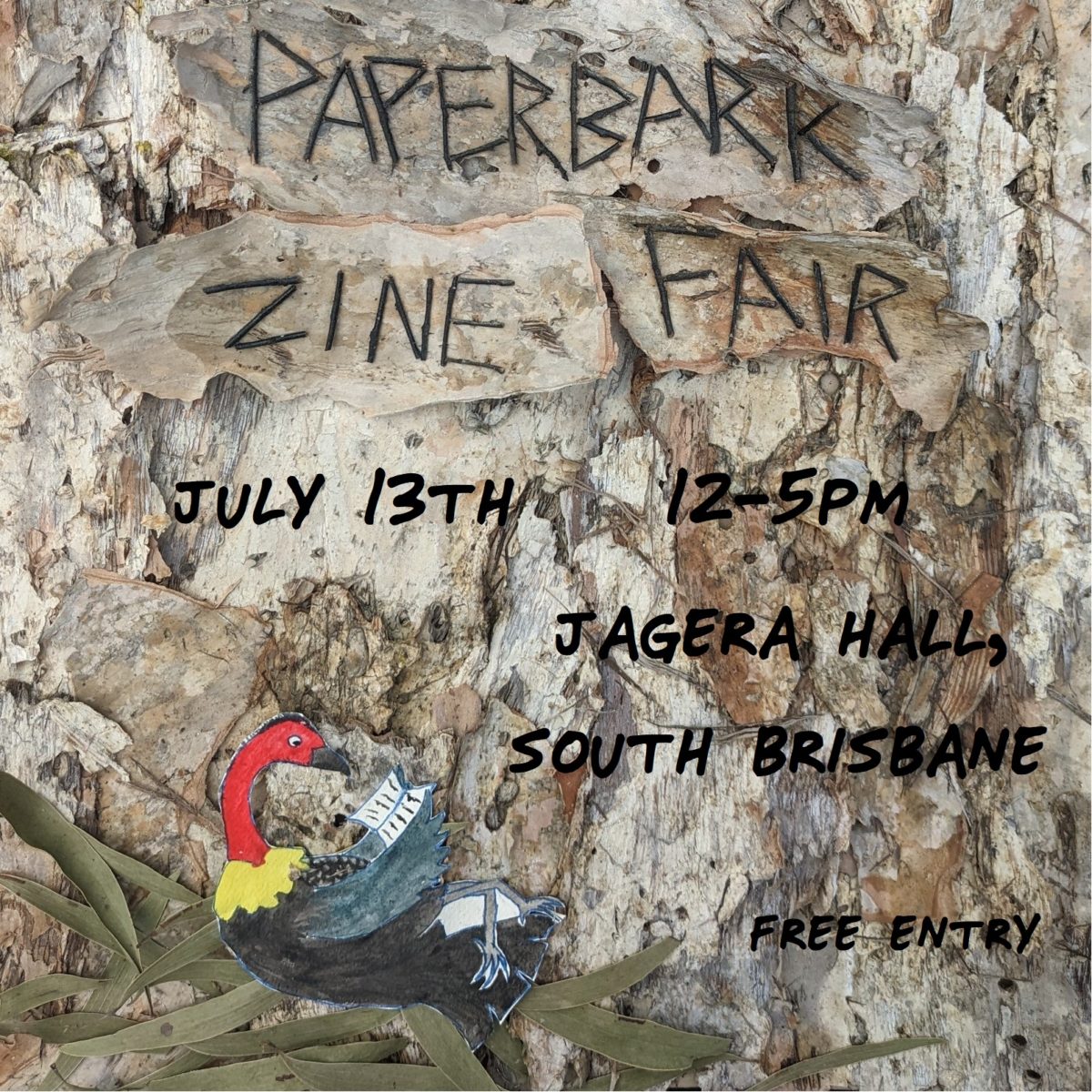 Paperbark Zine Fair | Jagera Arts Centre | Saturday 13 July 2024 | Noon to 5 pm